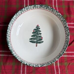 Vintage FURIO Holiday Christmas Tree SERVING BOWL Made in Italy